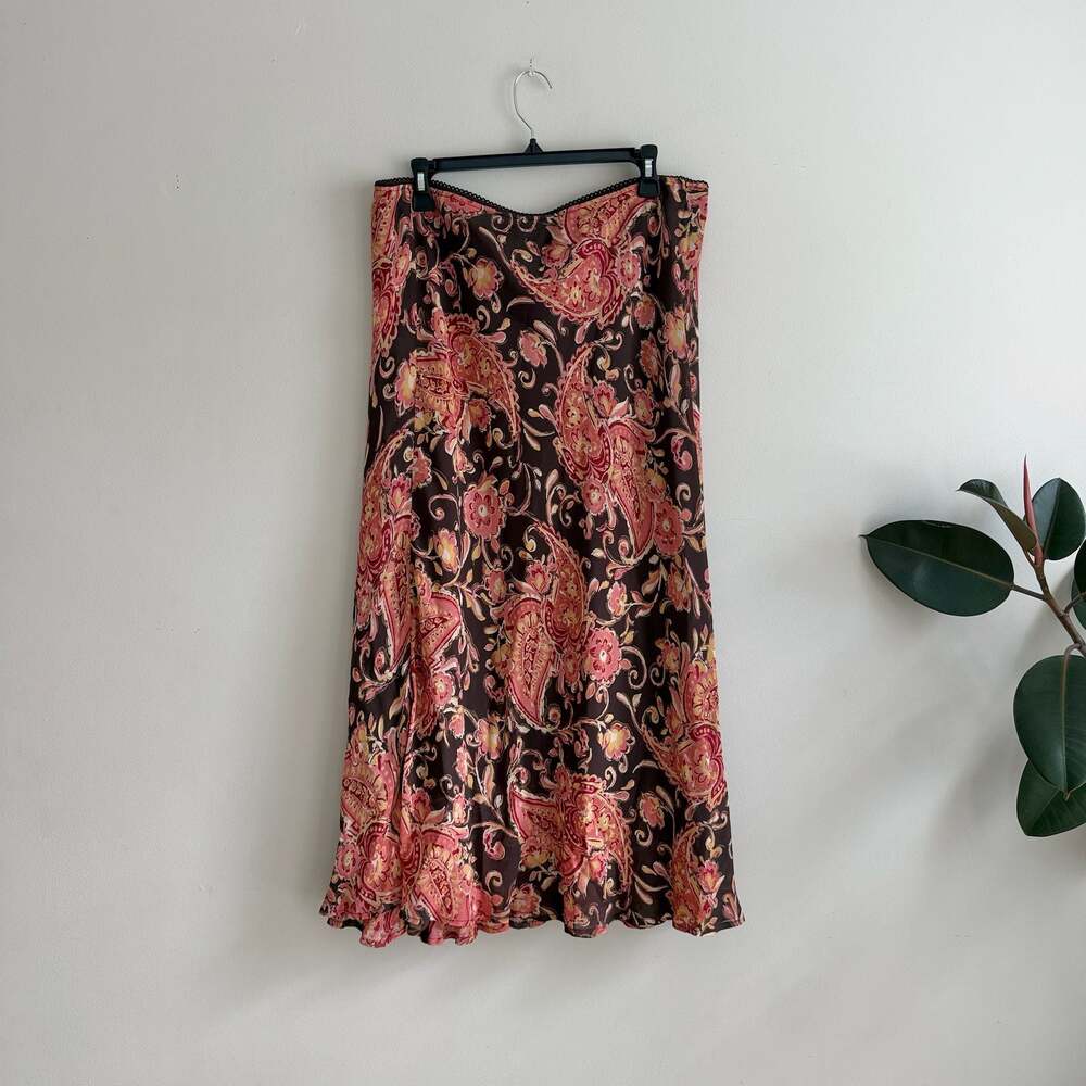 Style & Co. Paisley Print Rayon Midi Skirt Size 16